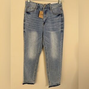 Insane Gene high rise girlfriend distressed denim jeans SZ 9 28” waist